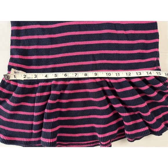 Girls Polo Ralph Lauren Waffle Dress Pink Navy Large 12-14 - Picture 7 of 11